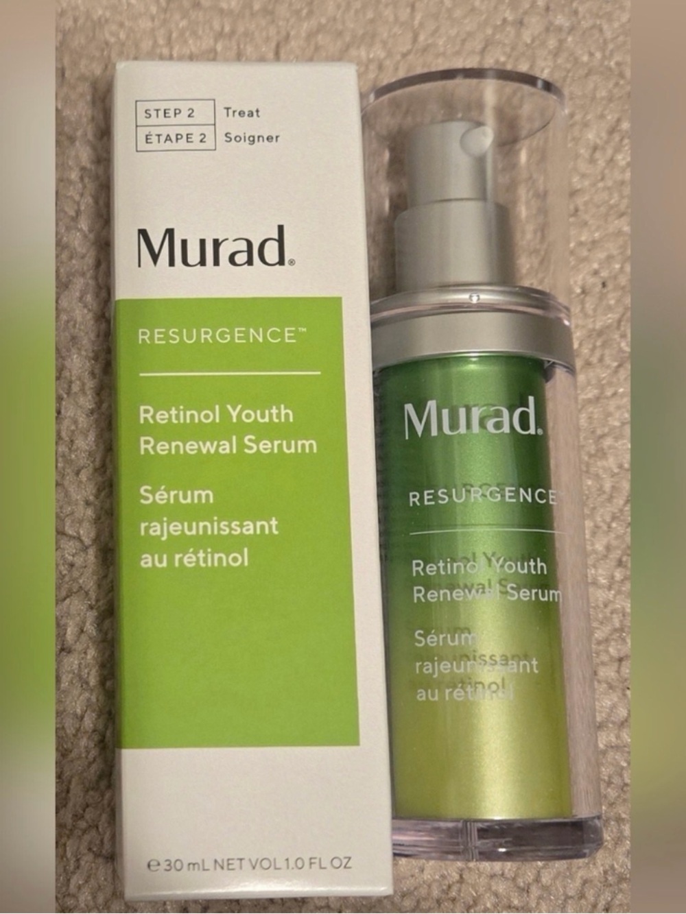 MURAD Resurgence Retinol Youth Renewal Anti Aging Face & Neck Serum NIB NEW - Picture 5 of 6